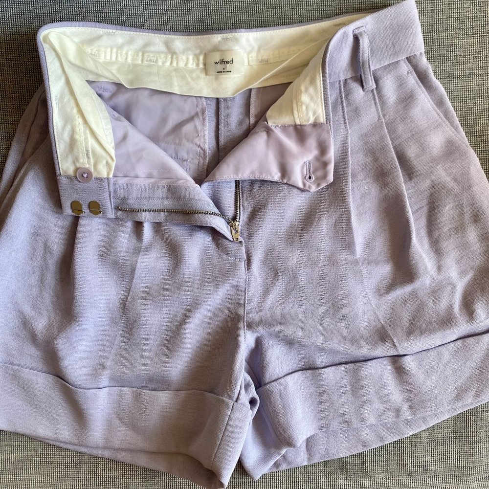 Lavender Aritzia Trouser Shorts